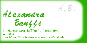 alexandra banffi business card